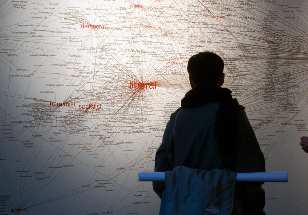 Network Map of Artists and Political Inclinations