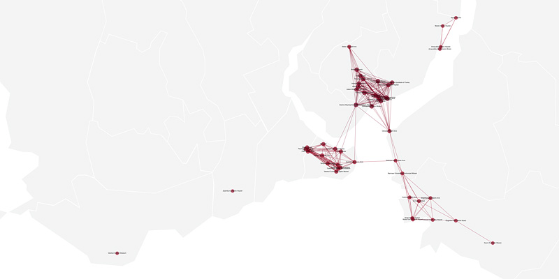 Network of Republic Monuments, Istanbul Design Biennale 2012, Burak Arikan Network of Republic Monuments