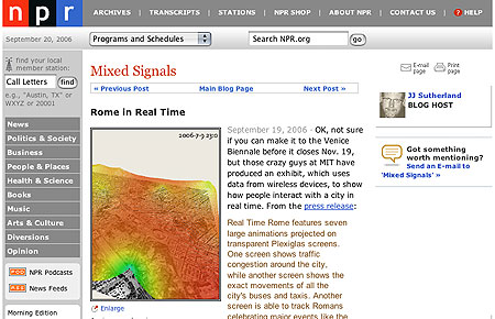 NPR Real Time Rome