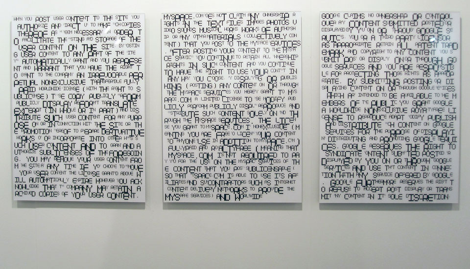 burak-arikan-terms-conditions-miami-2009 TERMS & CONDITIONS exhibition view, 2009, Miami